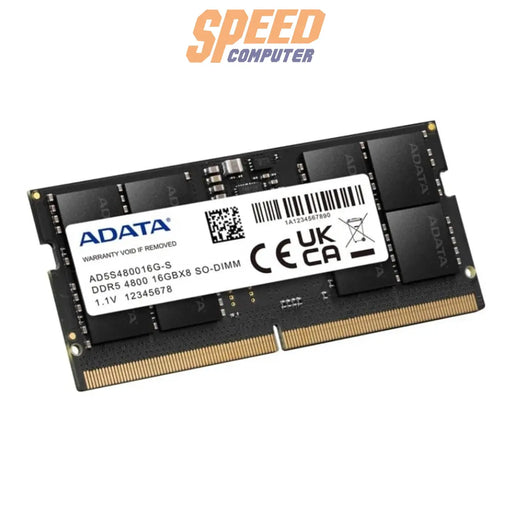 หน่วยความจำ แรม โน๊ตบุ๊ค ADATA 8GB DDR5 BUS 4800 AD5S48008G-S - SpeedCom