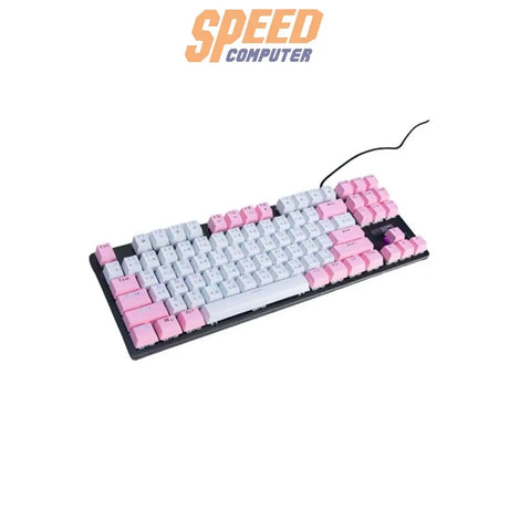 คีย์บอร์ด ALTEC GAMING KEYBOARD Lansing TKL GK8404FQ Pink-White 87 keys 60M lifespan blue switch 2Y - SpeedCom