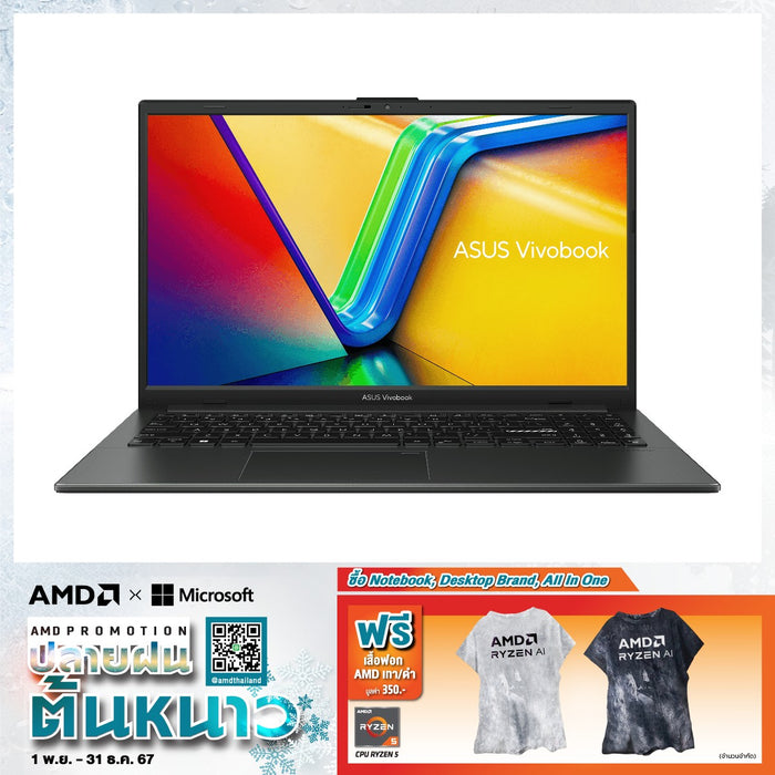 Notebook Asus Vivobook Go 15 M1504FA-NJ516W Ryzen 5 Mixed Black