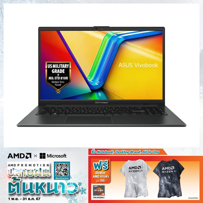 Notebook Asus Vivobook Go 15 M1504FA-NJ548WF Ryzen 5 Mixed Black