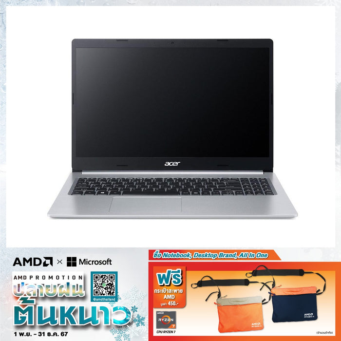 โน๊ตบุ๊ค Acer Aspire 5 A515-45-R3VH Ryzen 7 สีเงิน (Pure Silver)