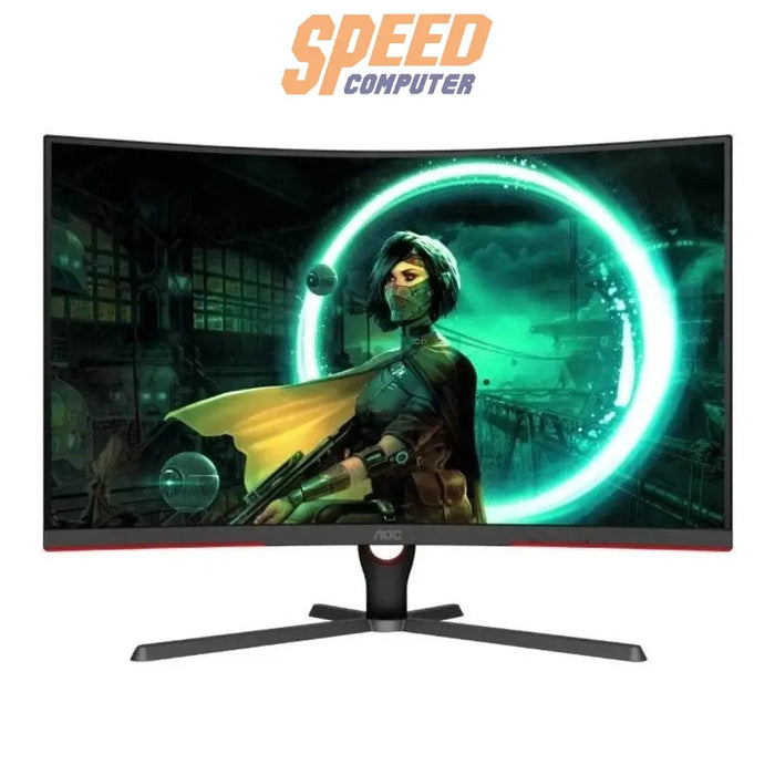 จอมอนิเตอร์ AOC-C32G3E/67 31.5" VA Cruved 165Hz สีดำ - SpeedCom