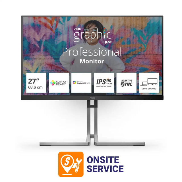 จอมอนิเตอร์ AOC Q27U3CV 27.0" QD IPS 75Hz Adaptive Sync สีดำ - SpeedCom