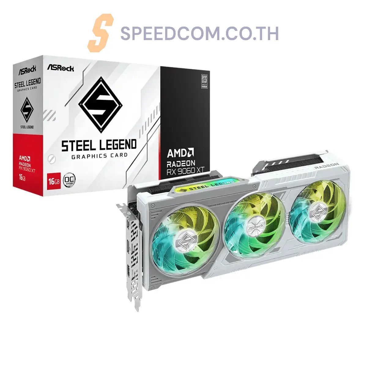 การ์ดจอ ASROCK AMD Radeon RX 9060 XT Steel Legend OC 16GB GDDR6
