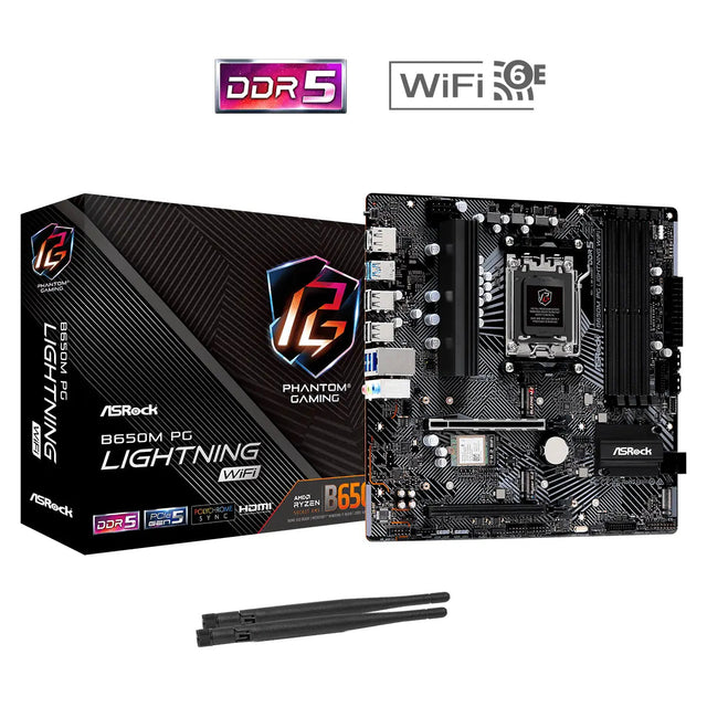 เมนบอร์ด ASRock B650M PG Lightning Wifi DDR5 AM5 - SpeedCom