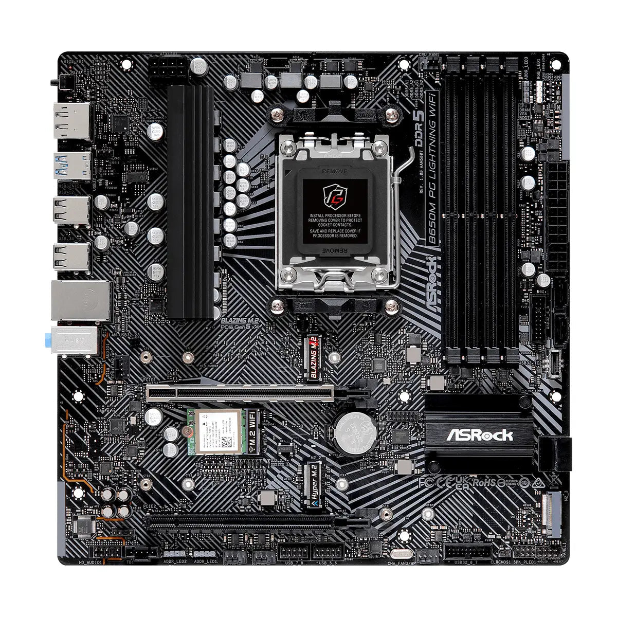 เมนบอร์ด ASRock B650M PG Lightning Wifi DDR5 AM5 - SpeedCom