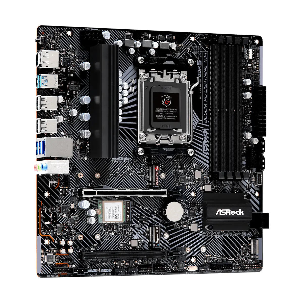 เมนบอร์ด ASRock B650M PG Lightning Wifi DDR5 AM5 - SpeedCom