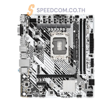 เมนบอร์ด ASRock H610M-HDV/M.2+D5 DDR5 LGA 1700 สีขาว - SpeedCom
