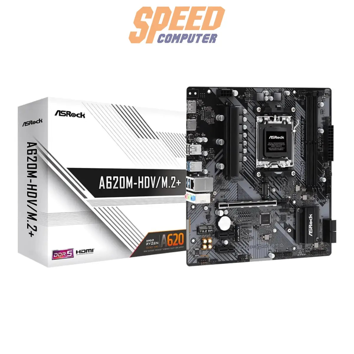 เมนบอร์ด ASRockA620M-HDV/M.2+ DDR5 AM5 MICRO-ATX - SpeedCom