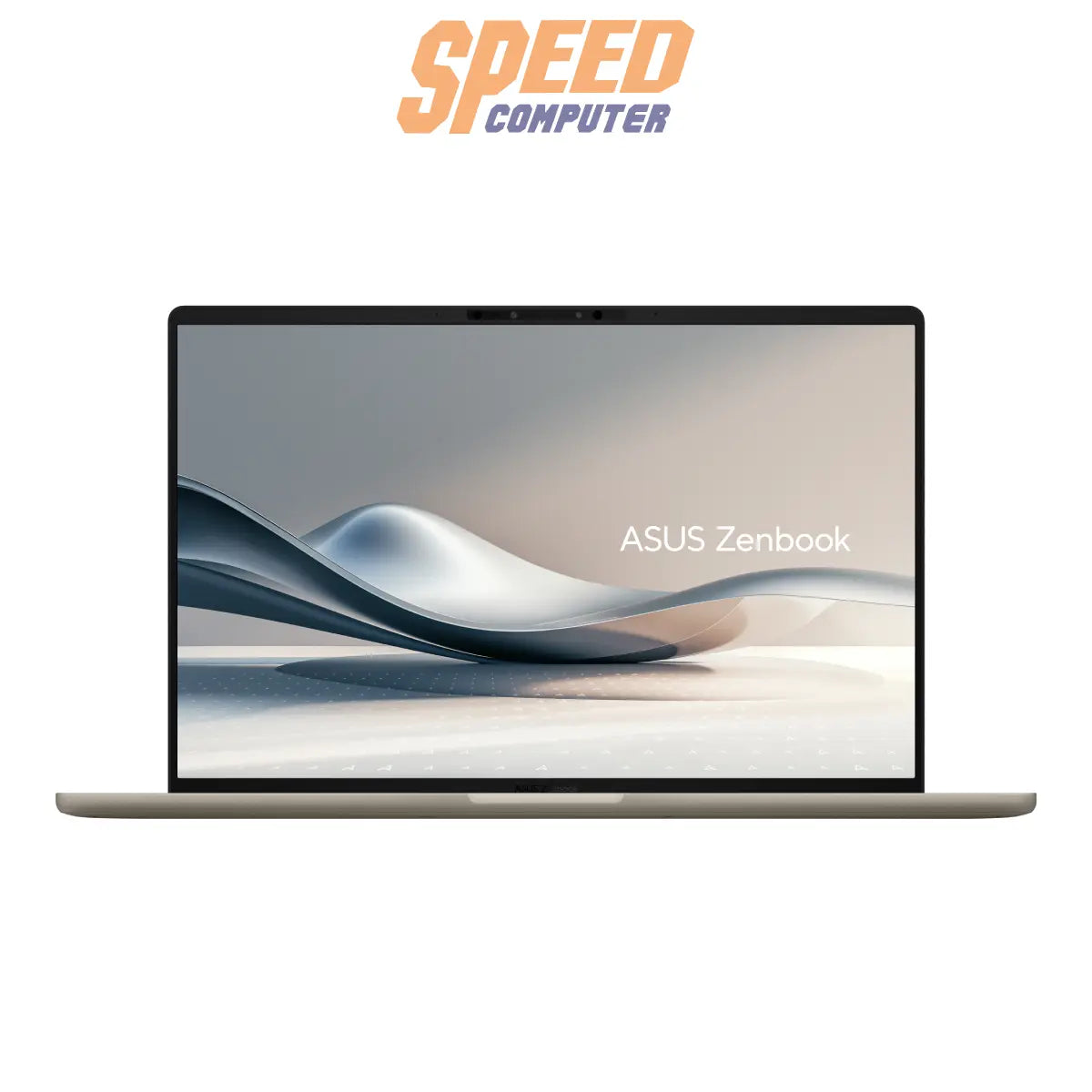 โน๊ตบุ๊ค ASUS Zenbook A14 รุ่น UX3407QA-QD001WA ชิป Snapdragon X1 ดีไซน์บางเบา สีบลอนด์ทอง Zabriskie Beige เหมาะสำหรับทำงานและพกพา