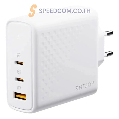 หัวชาร์จ Adapter Voltme V2026V1TH TRIPLE-PORT PD 100W สีขาว - SpeedCom