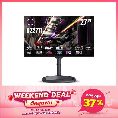 จอมอนิเตอร์ Cooler master GZ2711 27.0" OLED 240Hz สีดำSpeedCom