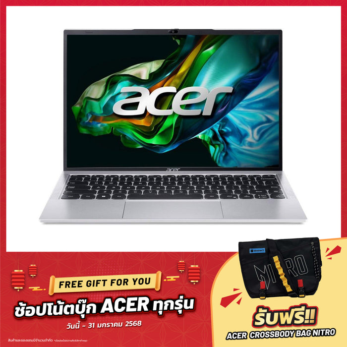 Notebook Acer Aspire lite AL14-51M-507C i5 Gen12 Puer Silver