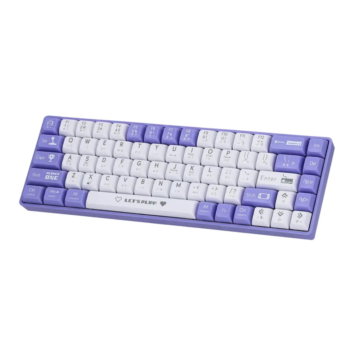 คีย์บอร์ด Ajazz AK680 LETS PLAY Purple Wireless (Red Switch) - SpeedCom