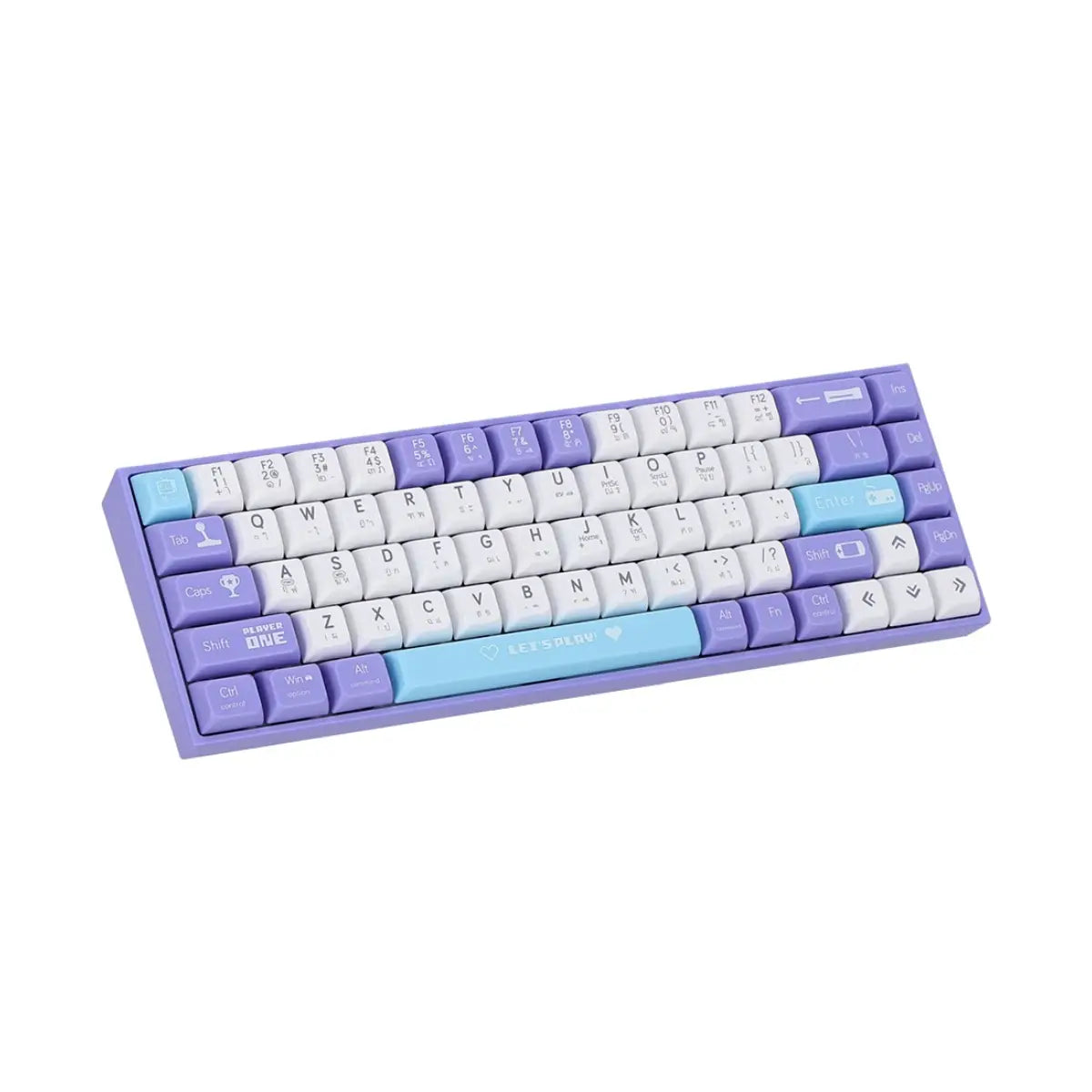 คีย์บอร์ด Ajazz AK680 LETS PLAY Purple Wireless (Red Switch)SpeedCom