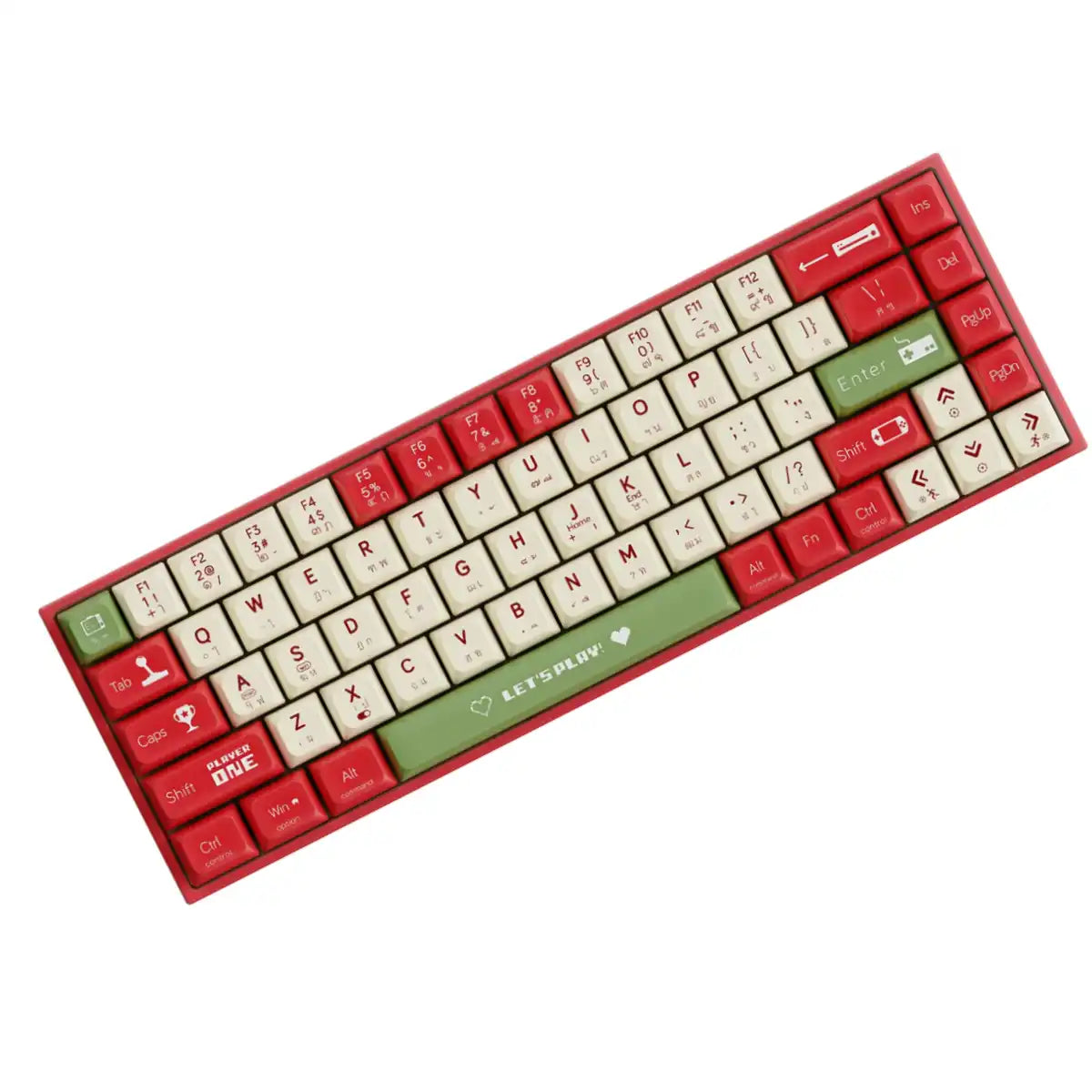 คีย์บอร์ด Ajazz AK680 LETS PLAY Red Wireless (Blue Switch) - SpeedCom