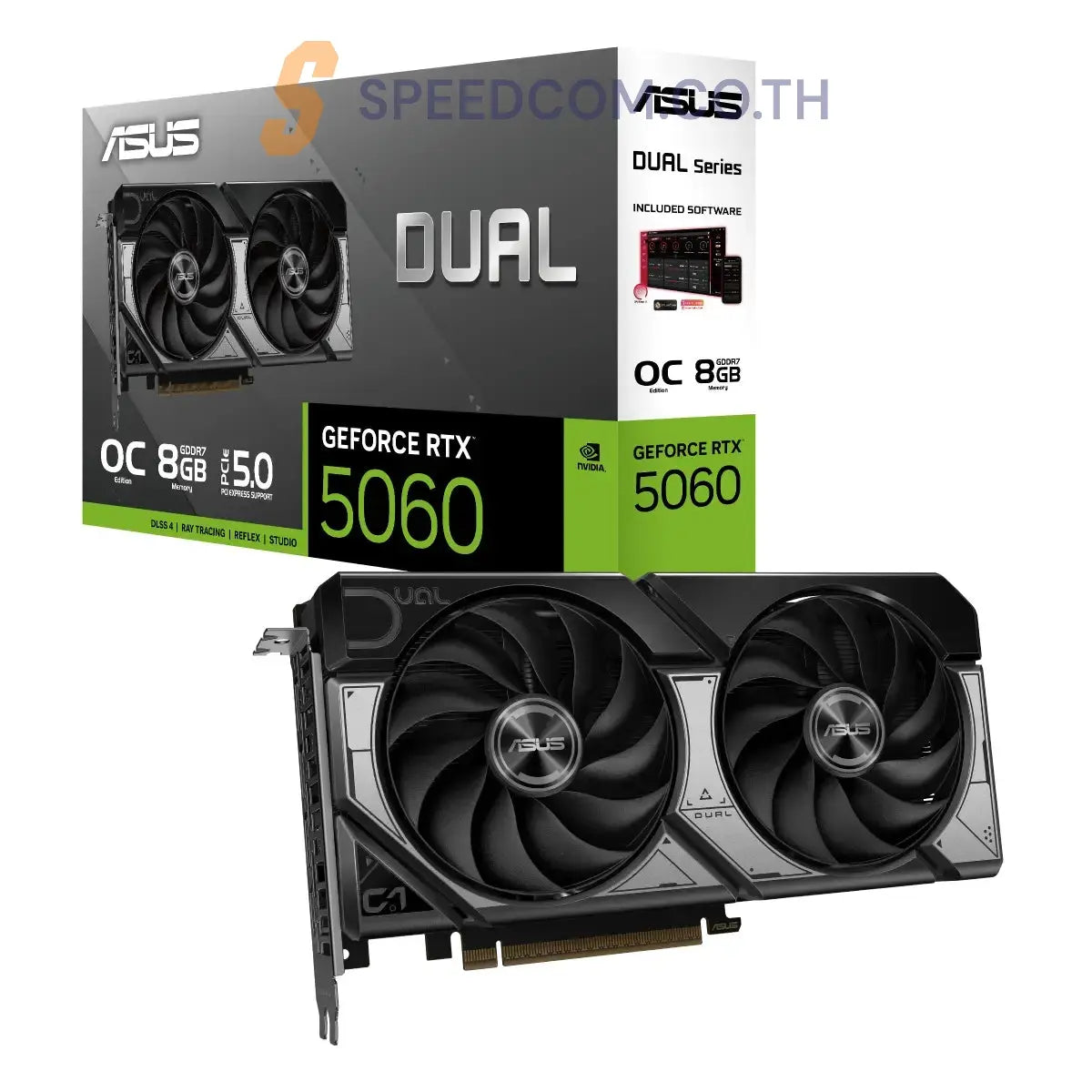 การ์ดจอ Asus Dual GeForce RTX 5060 8GB GDDR7 OC Edition - SpeedCom