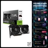 การ์ดจอ Asus Dual GeForce RTX 5060 8GB GDDR7 OC Edition - SpeedCom
