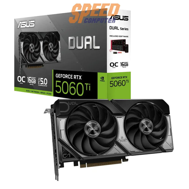 การ์ดจอ Asus Dual GeForce RTX 5060 Ti 16GB GDDR7 OC EditionSpeedCom