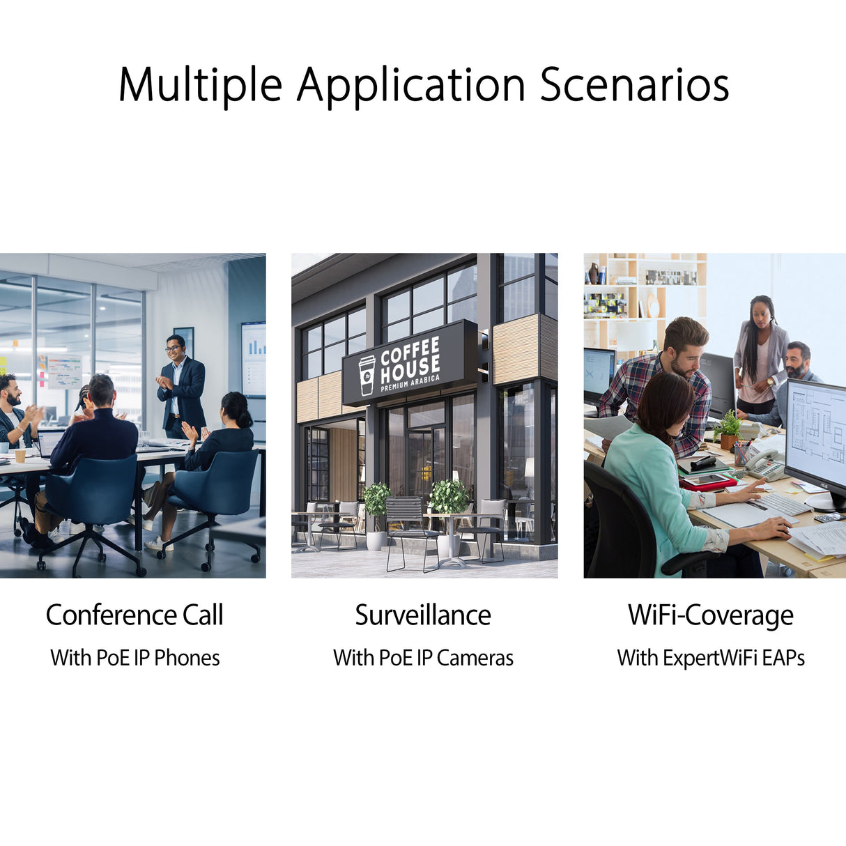 สวิตช์ฮับ Asus ExpertWiFi EBP15 Smart Managed PoE+SpeedCom