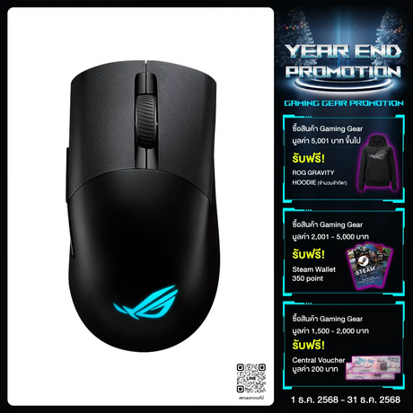 เมาส์ Asus Keris Wireless BK สีดำ - SpeedCom