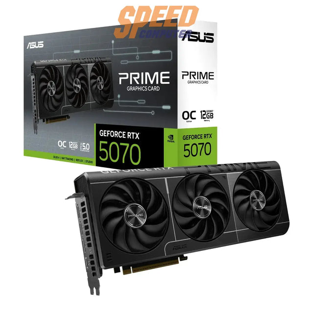 การ์ดจอ Asus PRIME GeForce RTX 5070 รุ่น OC Edition มาพร้อมหน่วยความจำ 12GB GDDR7 ประสิทธิภาพสูงสำหรับงานกราฟิกและเกม