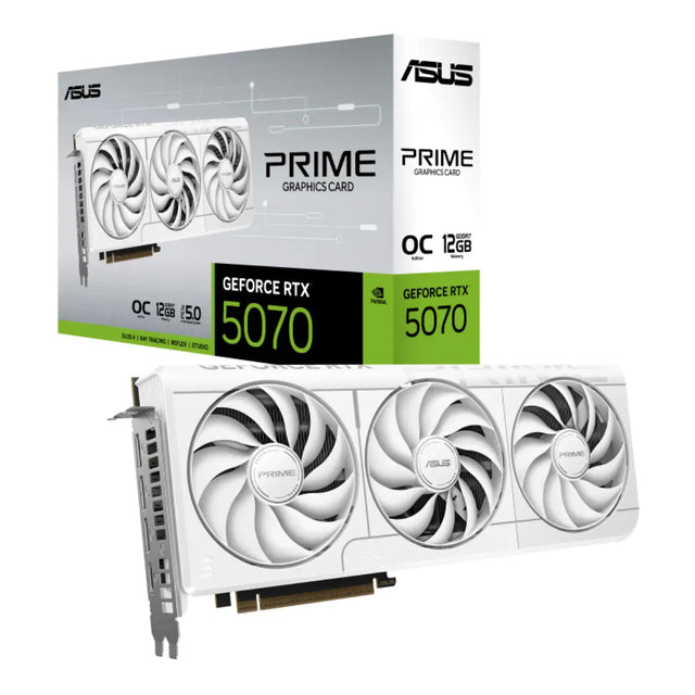 การ์ดจอ Asus PRIME GeForce RTX 5070 12GB GDDR7 White OC Edition - SpeedCom