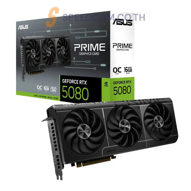 การ์ดจอ Asus PRIME GeForce RTX 5080 16GB GDDR7 OC Edition - SpeedCom