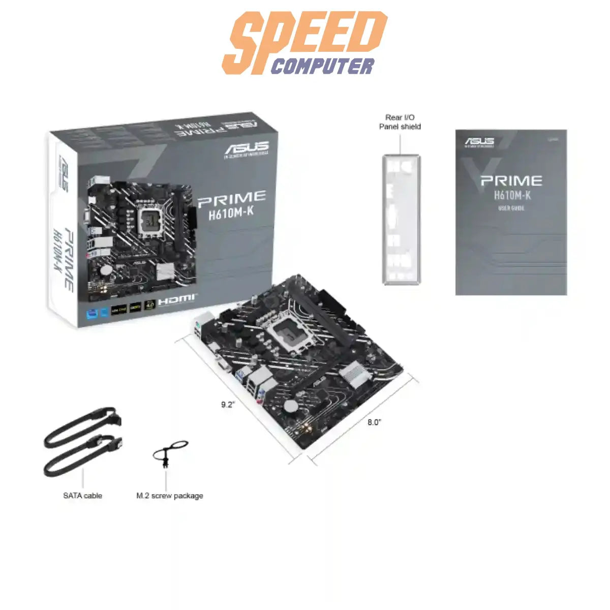เมนบอร์ด Asus PRIME H610M-K DDR5 LGA1700 Micro ATX - SpeedCom