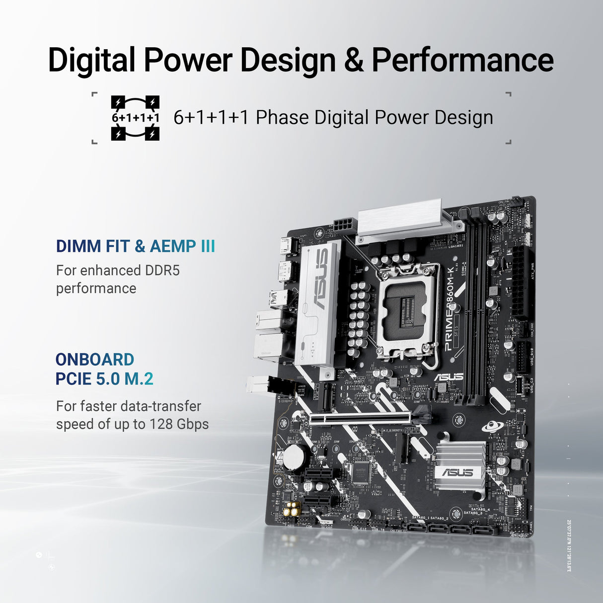 เมนบอร์ด Asus Prime B860M-K-CSM DDR5 LGA 1851 สีดำSpeedCom