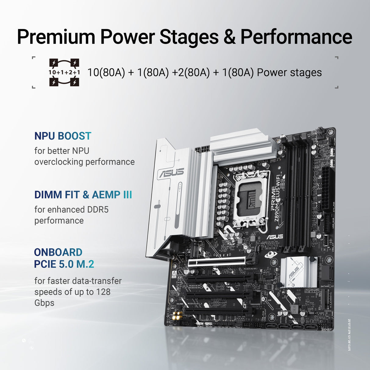 เมนบอร์ด Asus Prime Z890M PLUS WIFI CSM DDR5 LGA 1851 Micro ATXSpeedCom