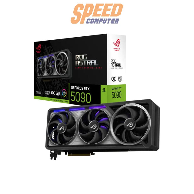 การ์ดจอประสิทธิภาพสูง Asus ROG Astral GeForce RTX 5090 รุ่น OC Edition พร้อม VRAM 32GB GDDR7