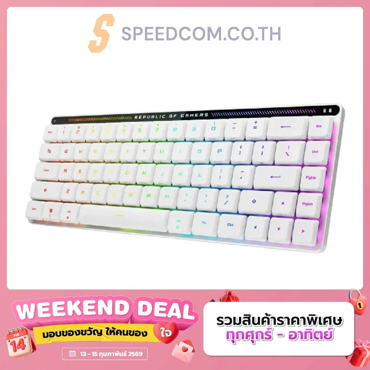 Keyboard Asus ROG Falchion RX Low Profile Thai-ENG White