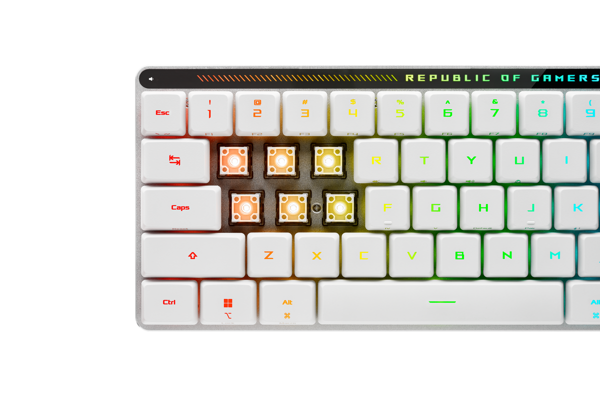 คีย์บอร์ด Asus ROG Falchion RX Low Profile Thai-ENG สีขาวSpeedCom