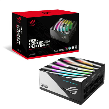 อุปกรณ์จ่ายไฟ Asus ROG LOKI 850P 850W 80 PLUS PLATINUM SFX-L GAMING ARGB ASUS-ROG-LOKI-850P สีดำSpeedCom
