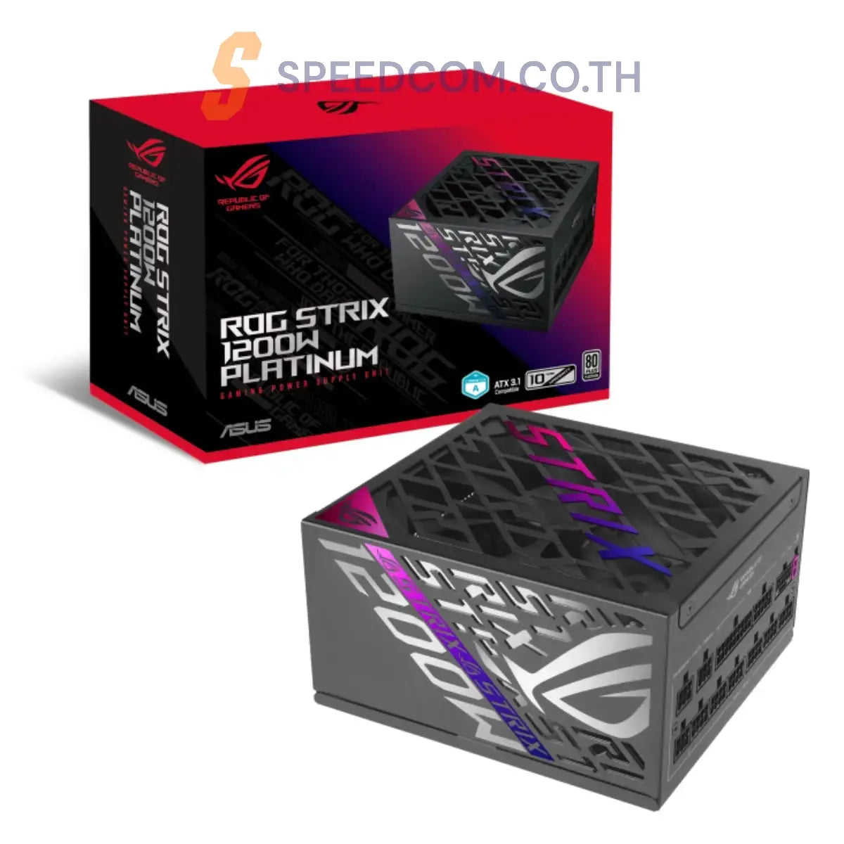 อุปกรณ์จ่ายไฟ Asus ROG STRIX 1200W Platinum 80Plus Platinum - SpeedCom