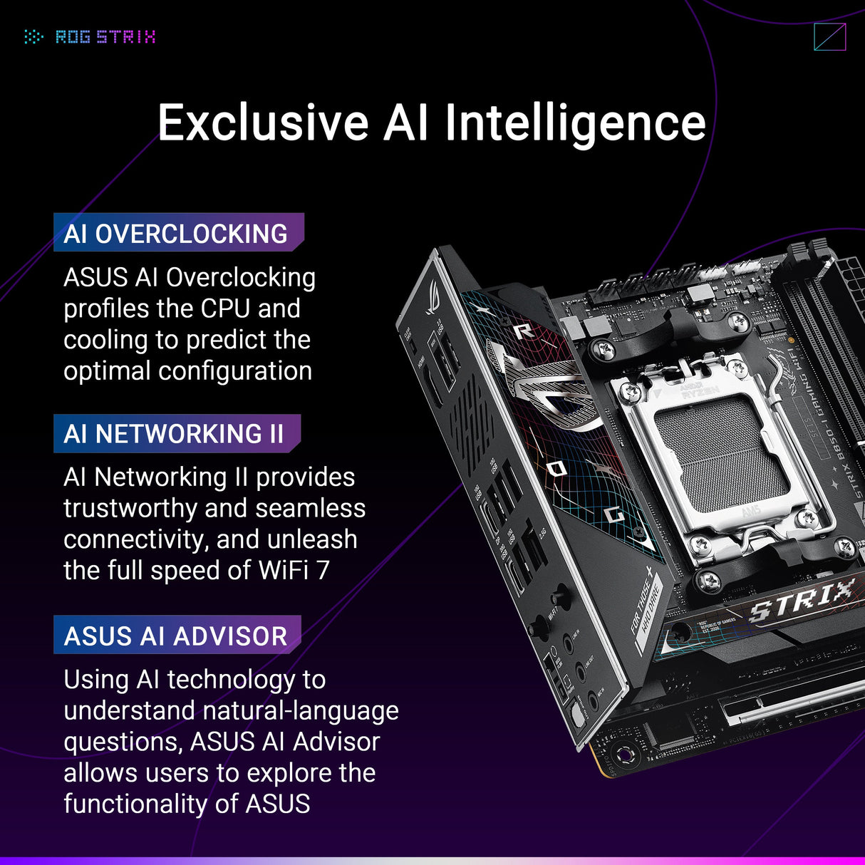 เมนบอร์ด Asus ROG STRIX B850-I GAMING WIFI AM5SpeedCom