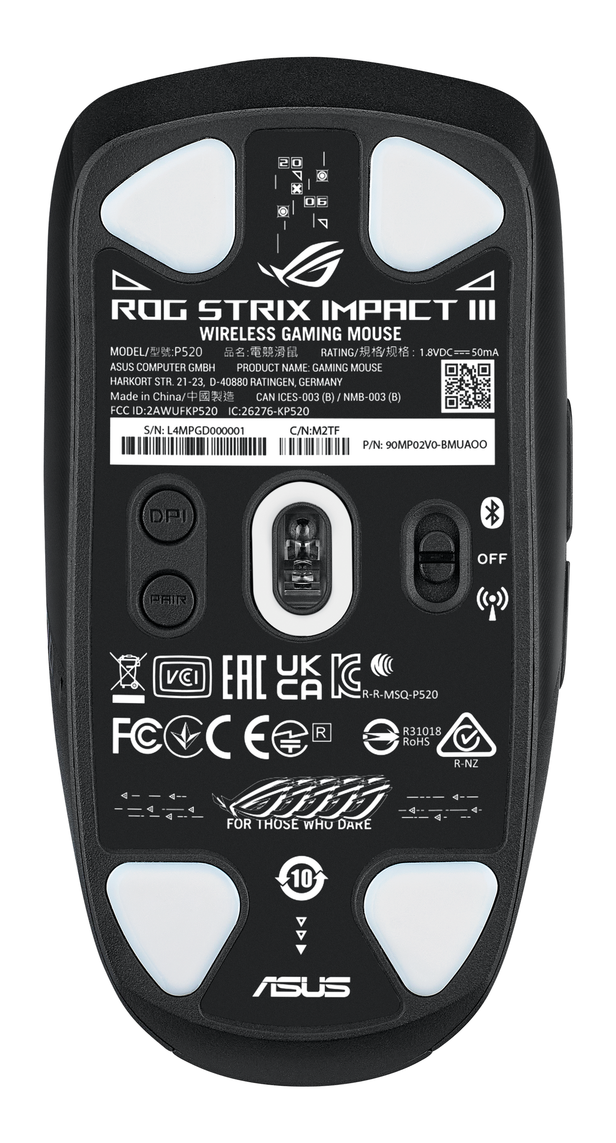 เมาส์ไร้สาย Asus ROG Strix Impact III WirelessSpeedCom