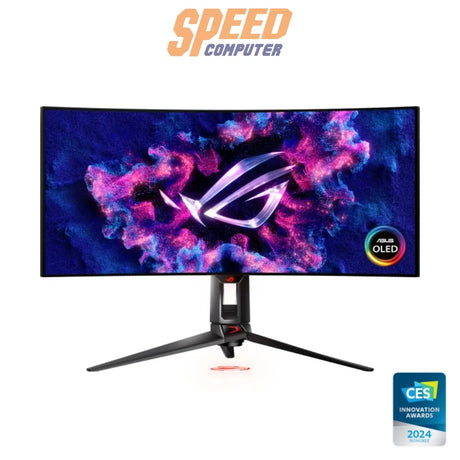 จอเกมมิ่ง Asus ROG Swift OLED PG34WCDM ขนาด 33.94 นิ้ว พาเนล OLED รีเฟรชเรต 240Hz สีดำ จอโค้งคุณภาพระดับพรีเมียม