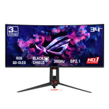 จอมอนิเตอร์ Asus ROG Swift OLED PG34WCDN 34.0" QD-OLED Curvature 360Hz สีดำSpeedCom