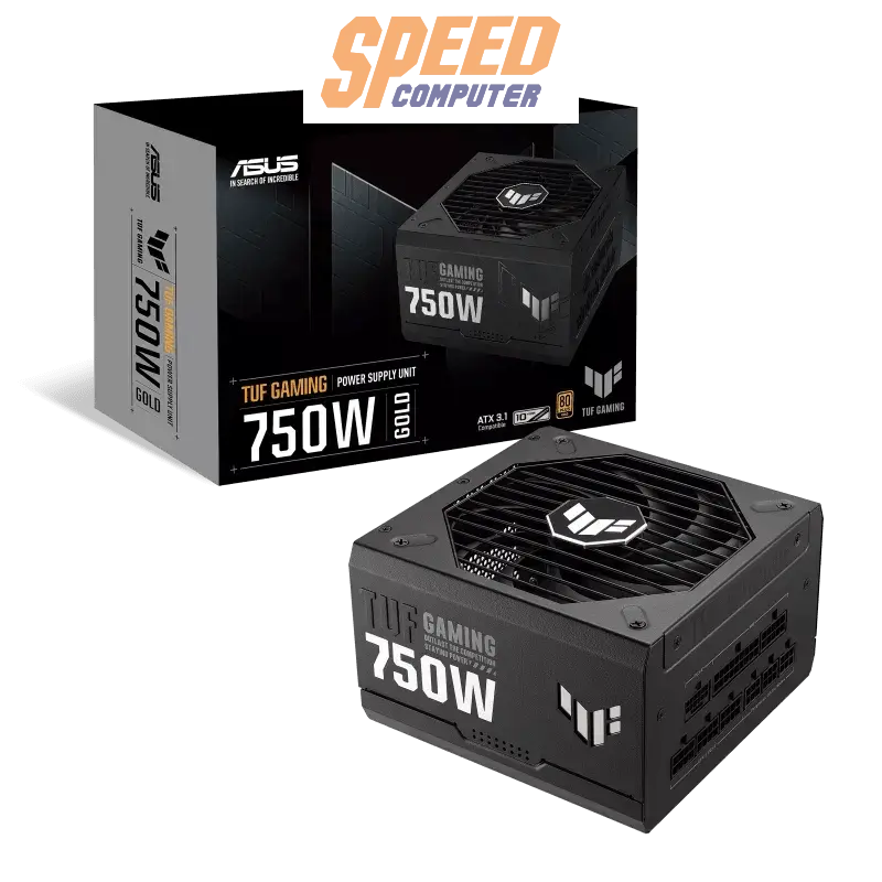 อุปกรณ์จ่ายไฟ Asus TUF GAMING 750G 750W 80 PLUS GOLD ATX ASUS - TUF - GAMING - 750G สีดำ - SpeedCom