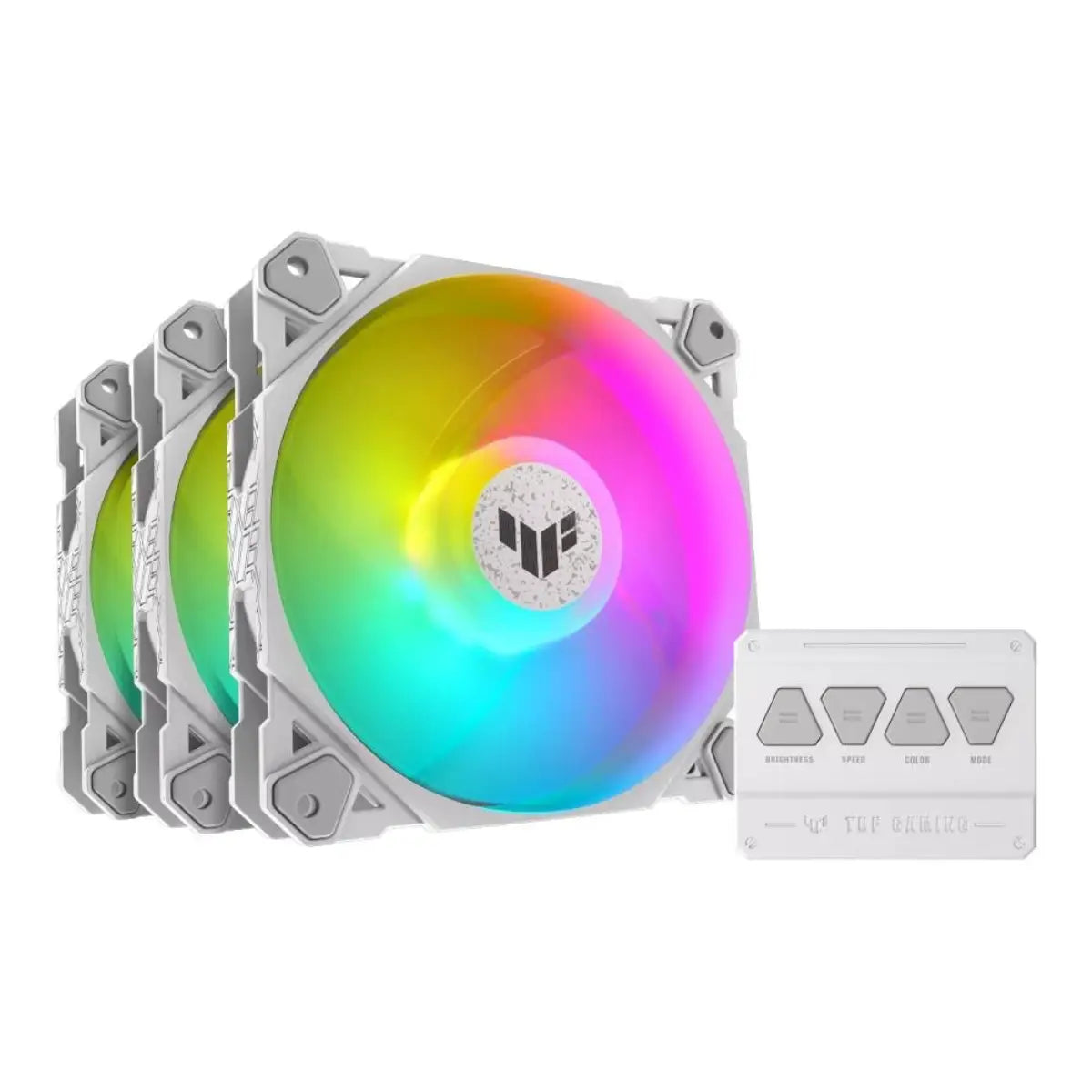 พัดลมเคส Asus TUF GAMING TF120 ARGB WHITE PACK3 สีขาว - SpeedCom