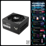 อุปกรณ์จ่ายไฟ Asus TUF Gaming 1000W Gold 80 PLUS GOLD สีดำ - SpeedCom