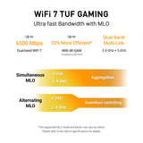 เราเตอร์ Asus TUF Gaming BE6500 Dual Band WiFi 7 สีดำSpeedCom