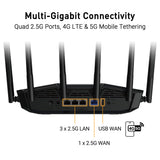 เราเตอร์ Asus TUF Gaming BE6500 Dual Band WiFi 7 สีดำSpeedCom