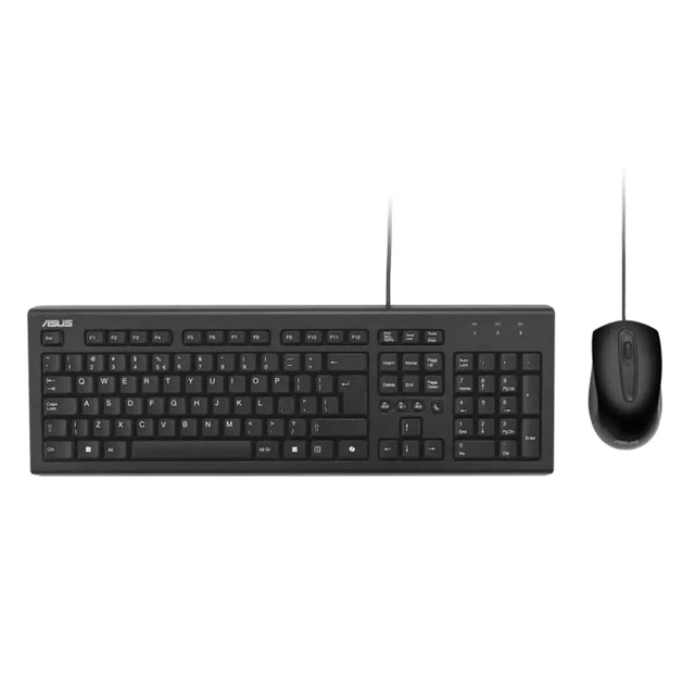 คีย์บอร์ดและเมาส์ Asus U2000 Keyboard + Mouse Set สีดำ