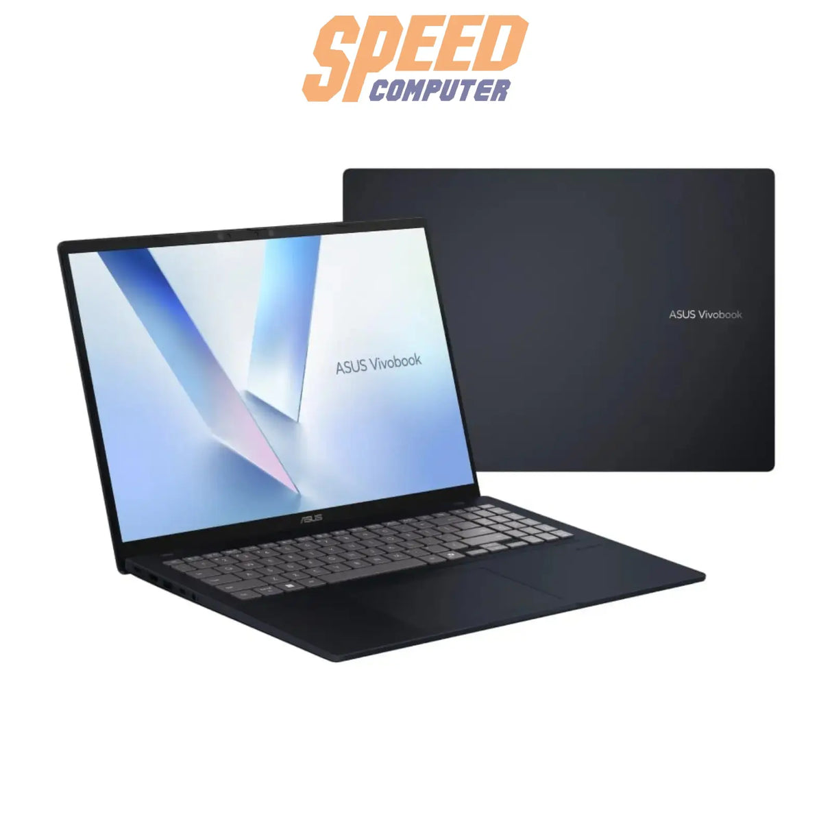 โน๊ตบุ๊ค Asus Vivobook 16 รุ่น R1607QA-MB079WA ชิป Snapdragon X X1 สีน้ำเงิน Blue ดีไซน์บางเบา
