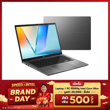 โน๊ตบุ๊ค Asus Vivobook S14 S3407CA-LY729WA Ultra 7 255H สีเทา (Matte Gray)SpeedCom