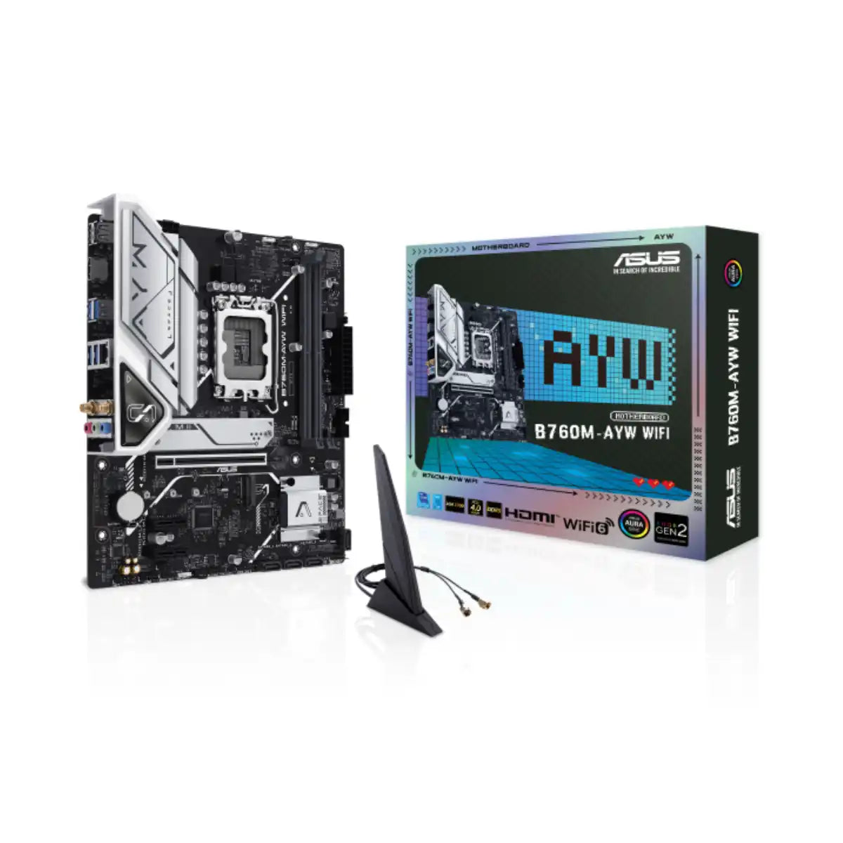 เมนบอร์ด Asus B760M-AYW WIFI DDR5 LGA1700 Micro ATX