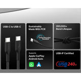 สายชาร์จ Belkin BoostCharge Pro USB-C to USB-C Braided 240W 2M Cable - SpeedCom